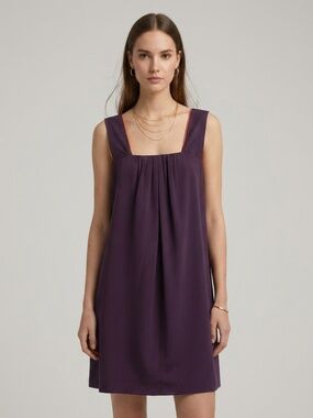Pure Silk Little Purple Dress, Size S